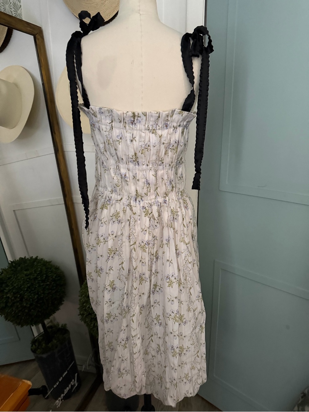 H&M x Brock Collection Lyocell-blend Dress XL Floral Midi Sundress - Picture 4 of 9